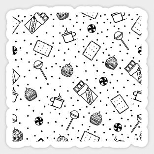 Sweets & treats seamless pattern , How sweet it is? Sticker